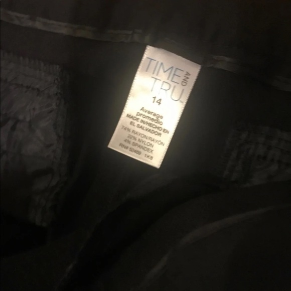 Time & Tru Straight Leg Trousers Dress Pants 14 - Picture 3 of 8
